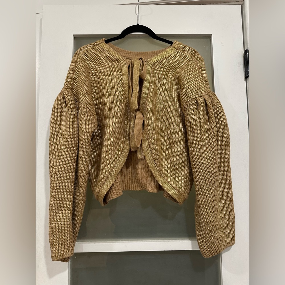 Kika Vargas x Target gold sweater NWOT